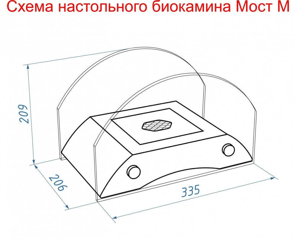 Биокамин Lux Fire Мост М бронза