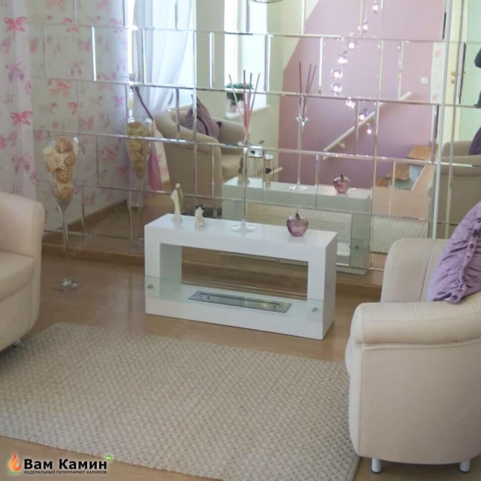 Биокамин SteelHeat FRAME ONE 900 белый