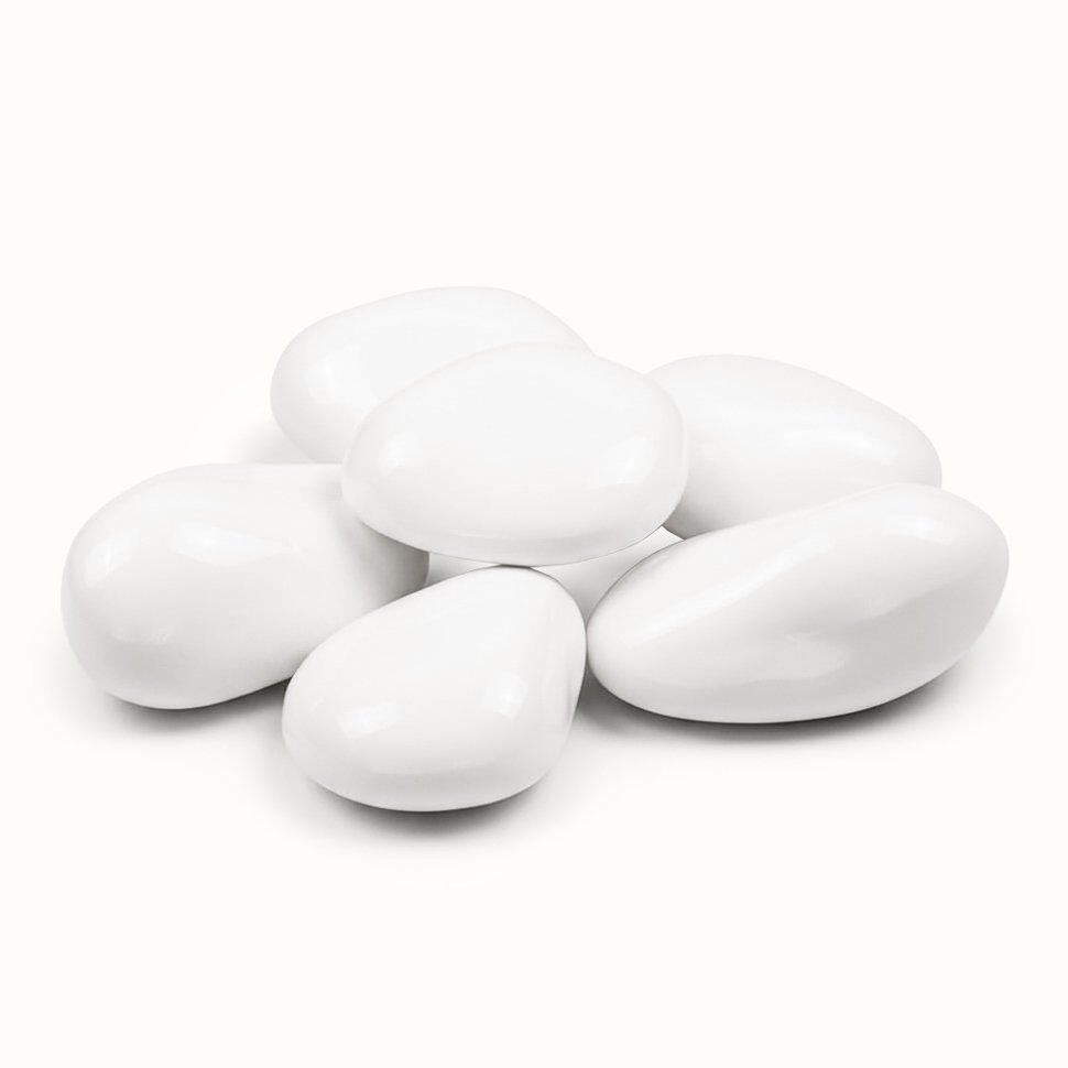 Декоративные керамические камни SteelHeat белые L 6 шт