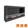 Биокамин SteelHeat WALL ONE 1100 LITE черный фото 4